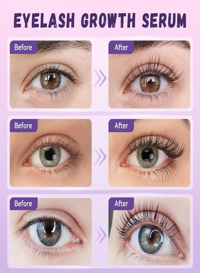Vxzit Premium Eyelash Growth Serum, Thicker, and Fuller Lashes, Non-Irritating Formula- Purple - Image 3